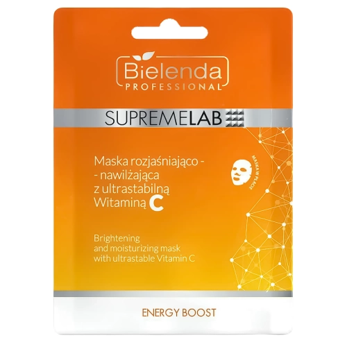 Bielenda Professional - Supremelab - Energy Boost - Izgaismojoša un Mitrinoša Maska ar Ultrastabilu C Vitamīnu - 1gab