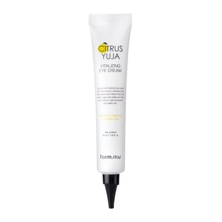 Farmstay - Citrus Yuja Vitalizing Eye Cream - Atjaunojošs Krēms Ādai zem Acīm ar Yuzu Augļu Ekstraktu - 45ml