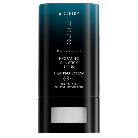 KORIKA - Korean Heritage Silk & 8 Types Of Hyaluronic Acid Hydrating Sun Stick SPF 50 - Mitrinošs Sejas Saules Aizsarglīdzeklis Stika Formā - 20g
