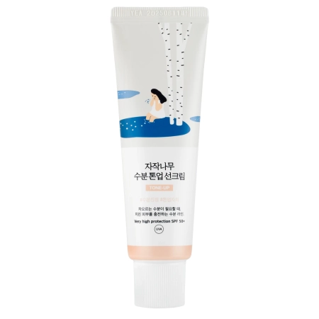 Round Lab - Birch Moisture Tone-Up Sunscreen - Tonējošs Saules Aizsargkrēms - 50ml