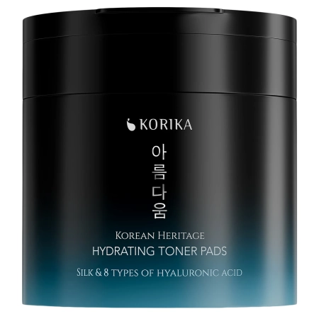 KORIKA - Korean Heritage Silk & 8 Types Of Hyaluronic Acid Super Hydrating Toner Pads - Mitrinoši Sejas Spilventiņi - 70gab