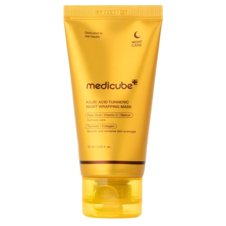 Medicube - Kojic Acid Turmeric Night Wrapping Mask - Nakts Maska ar Kojīnskābi un Kurkumu - 75ml