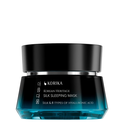 KORIKA - Korean Heritage Silk & 8 Types of Hyaluronic Acid Silk Sleeping Mask - Mitrinoša Nakts Sejas Maska - 50ml