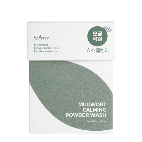 Isntree - Mugwort Calming Powder Wash - Sejas mazgāšanas pulvera maisiņu komplekts - 1g x 25gab