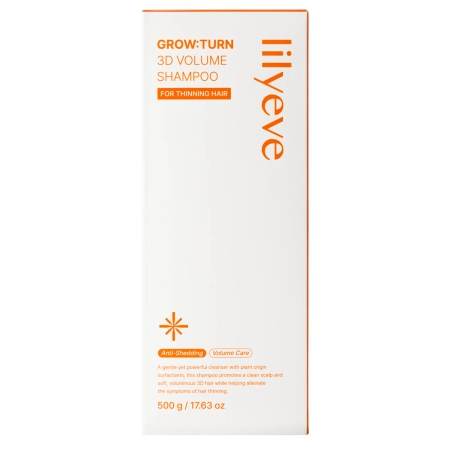 lilyeve - Grow Turn 3D Volume Shampoo - Stiprinošs Šampūns Matiem un Galvas ādai - 500g