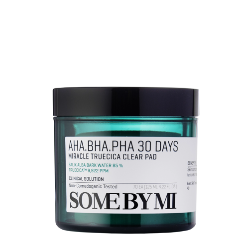 Some By Mi - AHA BHA PHA 30 Days Miracle Truecica Clear Pad - Pīlinga Spilventiņi Problemātiskai Ādai - 70 gab.