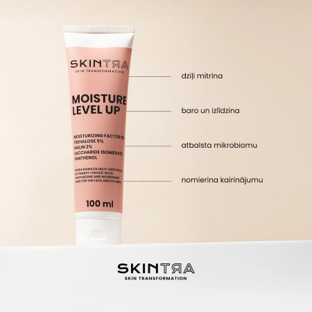 SkinTra - Moisture Level Up - Mitrinoša un Barojoša Maska Sejai un Acu Zonai - 100 ml