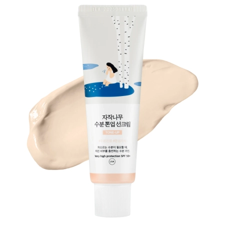 Round Lab - Birch Moisture Tone-Up Sunscreen - Tonējošs Saules Aizsargkrēms - 50ml