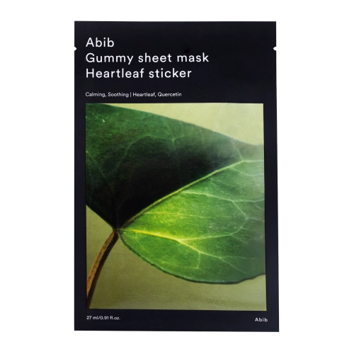 Abib - Gummy Sheet Mask Heartleaf Sticker - Mitrinoša Auduma Maska - 27ml