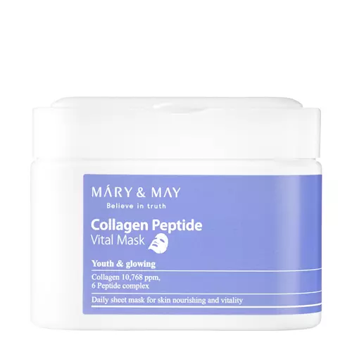 Mary&May - Collagen Peptide Vital Mask - Nostiprinošu Auduma Masku Komplekts - 30gab