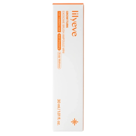 lilyeve - Grow:Turn Exosome Brush Ampoule - Stiprinoša Ampula Matiem un Galvas Ādai - Mini - 30ml