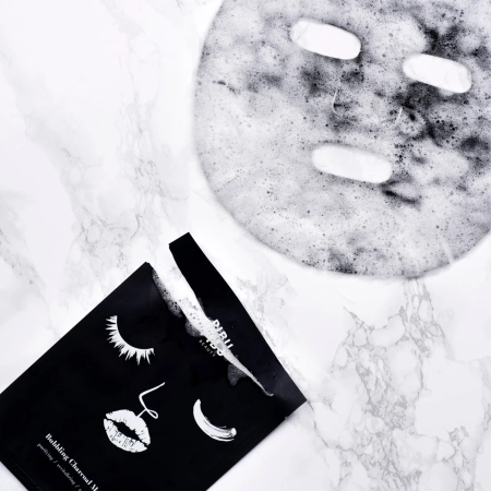 PIBU Beauty - Bubbling Charcoal Mask - Attīroša Auduma Sejas Maska - 27ml