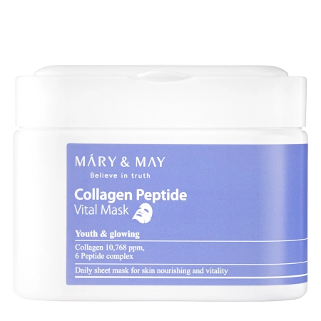 Mary&May - Collagen Peptide Vital Mask - Nostiprinošu Auduma Masku Komplekts - 30gab