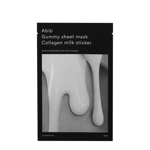 Abib - Gummy Sheet Mask Collagen Milk Sticker - Mitrinoši Izgaismojoša Auduma Maska - 27ml