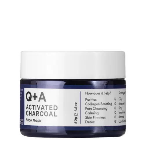 Q+A - Activated Charcoal - Face Mask - Sejas maska ar aktivēto ogli - 50ml
