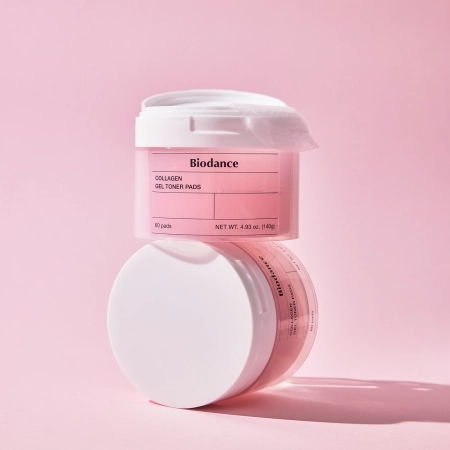 Biodance - Collagen Gel Toner Pads - Nostiprinoši Kolagēna Sejas Spilventiņi - 60 gab.