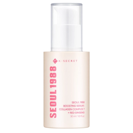 K-SECRET - SEOUL 1988 Boosting Serum : Collagen Complex 7 + Red Ginseng - Serums ar Kolagēnu un Žeņšeņa Ekstraktu - 30ml