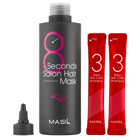 Masil - 8 Seconds Salon Hair Mask Set - Matu Kopšanas Komplekts: Šampūns un Maska - 350ml