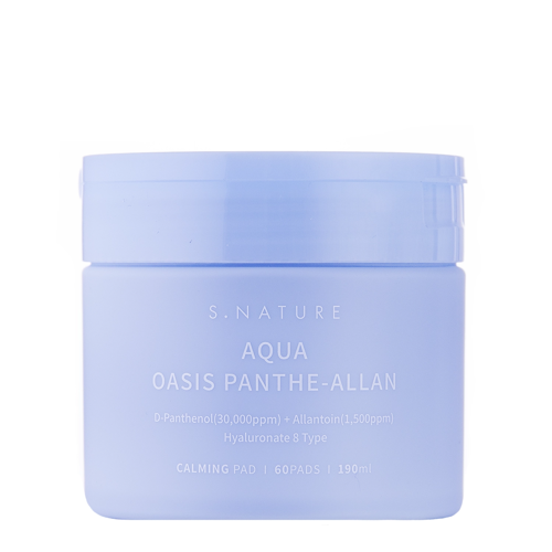 S.Nature - Aqua Oasis Panthe-Allan Calming Pad - Nomierinošas Sejas Plāksnītes - 60 gab/190ml
