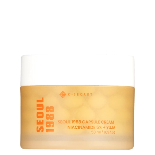 K-SECRET - SEOUL 1988 Capsule Cream: Niacinamide 5% + Yuja - Krēms Kapsulās - 50ml