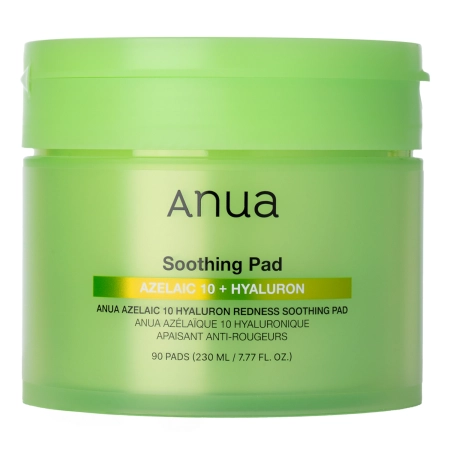Anua - Azelaic 10+ Hyaluron Redness Soothing Pad - Nomierinošie Kosmētiskie Spilventiņi Sejai - 230ml/90gab