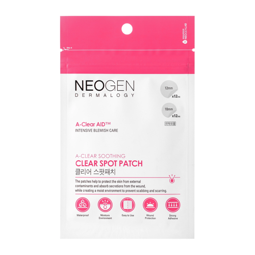 Neogen - Dermalogy A-Clear Soothing Clear Spot Patch - Plāksteri Nepilnībām - 24 gab