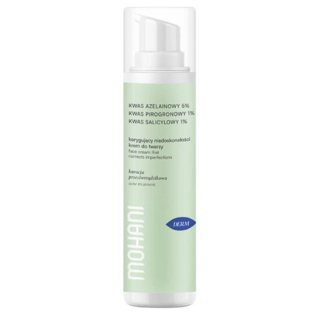 Mohani - Krēms Aknes Skartai Ādai - ar 5% Azelānskābi - 1% Pirogronskābi - 1% Salicilskābi - 50ml