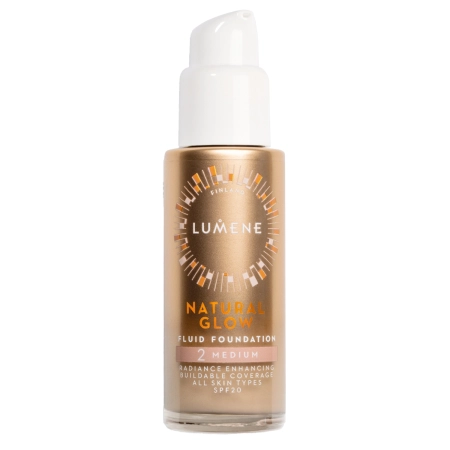 Lumene - Natural Glow Fluid Foundation SPF20 - Izgaismojošs Tonālais Krēms - 2 Medium - 30ml