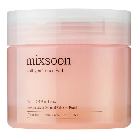 Mixsoon - Collagen Toner Pad - Nostiprinoši Kolagēna Spilventiņi Sejai - 170ml/110gab.