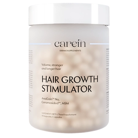 Carein - Hair Growth Stimulator - Uztura Bagātinātājs - Pārmērīga Matu Izkrišana - 90 kapsulas