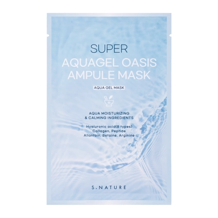 S.Nature - Super Aquagel Oasis Ampule Mask - Mitrinoša Auduma Maska Sejai - 1 gab/30ml