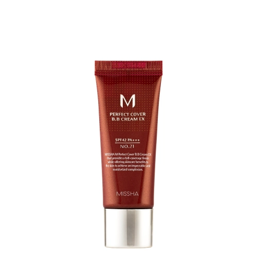Missha - M Perfect Cover BB Cream SPF42/PA+++ - Sedzošs BB Krēms - Nr.21 Light Beige - 20ml