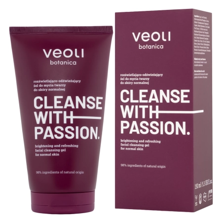 Veoli Botanica - CLEANSE WITH PASSION - Izgaismojoša un Atjaunojoša Sejas Mazgāšanas Želeja Normālai Ādai - 150ml