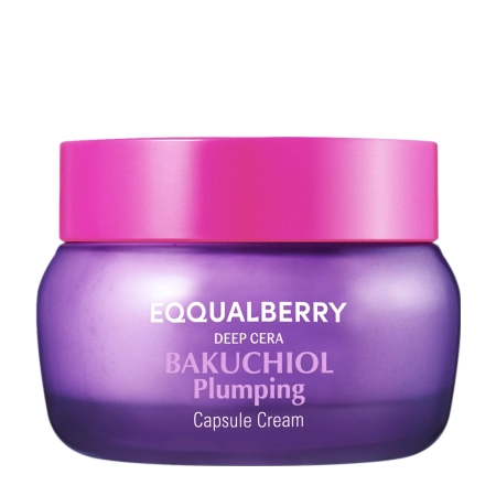 EQQUALBERRY - Bakuchiol Plumping Capsule Cream - Nostiprinošs un Mitrinošs Sejas Krēms ar Bakučiolu - 50ml