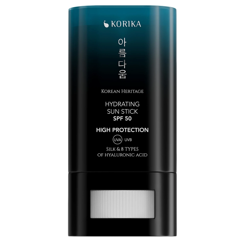 KORIKA - Korean Heritage Silk & 8 Types Of Hyaluronic Acid Hydrating Sun Stick SPF 50 - Mitrinošs Sejas Saules Aizsarglīdzeklis Stika Formā - 20g