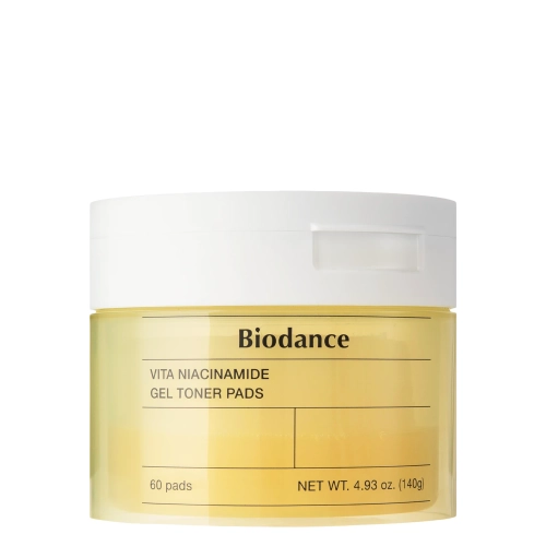 Biodance - Vita Niacinamide Gel Toner Pads - Izgaismojošie Spilventiņi Sejai - 60gab