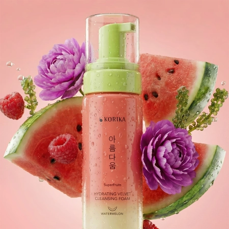 KORIKA - SuperFruits Hydrating Velvet Cleansing Foam - Mitrinošas Putas Sejas Mazgāšanai - 150ml