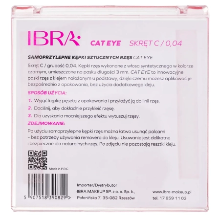 Ibra Makeup - Pašlīmējoši Skropstu Pušķīši - Cat Eye - 3mm