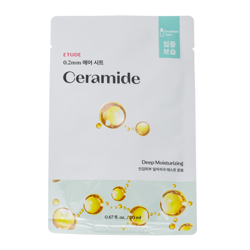 Etude House - 0.2mm Therapy Air Mask - Ceramide - Dziļi Mitrinoša Auduma Maska ar Keramīdiem - 20ml