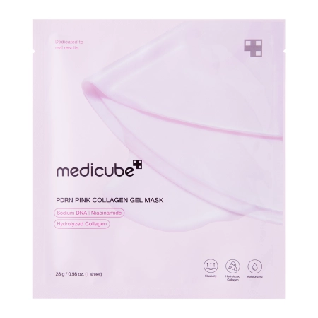 Medicube - PDRN Pink Collagen Jelly Gel Mask - Nostiprinoša Hidrogēla Maska Sejai - 1 gab./28g