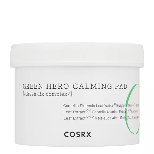 COSRX - One Step Green Hero Calming Pad - Nomierinoši sejas spilventiņi - 70gab