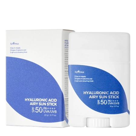 Isntree - Hyaluronic Acid Airy Sun Stick SPF 50+ PA ++++ - Saules aizsargkrēms ar rullīti - 22g