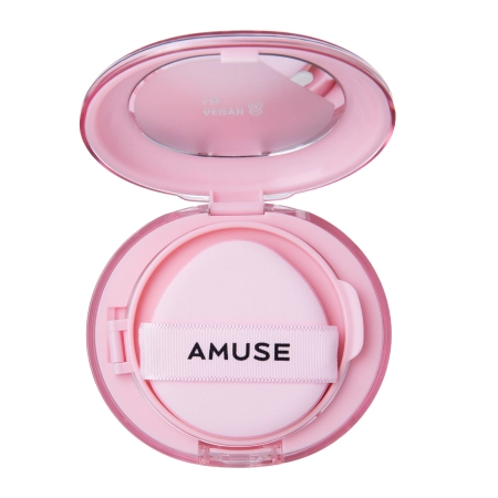 Amuse - Dew Power Vegan Cushion - Vegāns Tonālais Krēms Spilventiņā ar Izgaismojošo Finišu - 02 Healthy - 15g