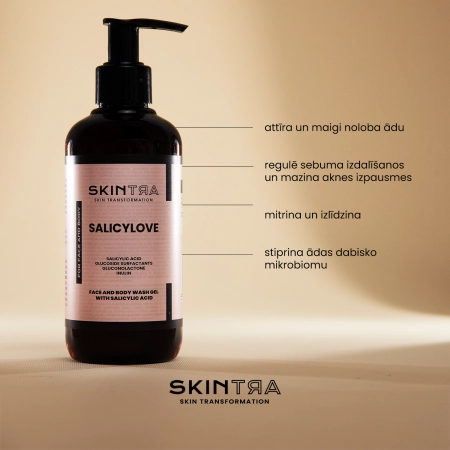 SkinTra - Salicylove - Sejas un Ķermeņa Mazgāšanas Želeja ar Salicilskābi - 250ml