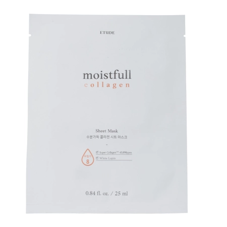 Etude House - Moistfull Collagen Sheet Mask - Nostiprinoša Auduma Maska ar Kolagēnu - 25ml
