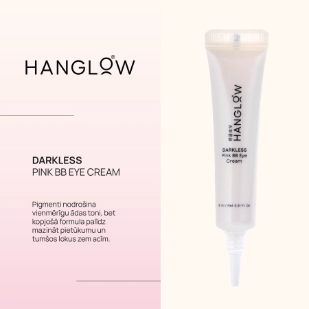 HanGlow - Darkless - Pink BB Eye Cream - Krēms-Korektors Ādai Zem Acīm - 15ml