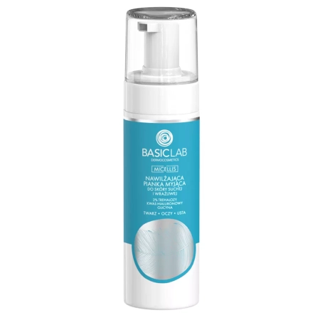 BasicLab - Micellis - Mitrinošas Mazgāšanas Putas Sausai un Jūtīgai Ādai - 150ml