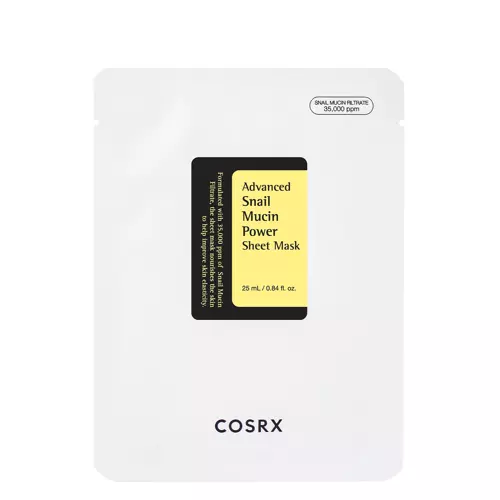 COSRX - Advanced Snail Mucin Power Essence Sheet Mask - Auduma Maska ar Gliemežu Mucīnu - 25ml