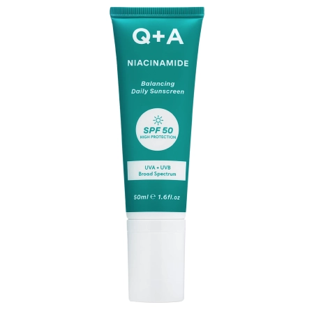 Q+A - Niacinamide SPF50 Balancing Facial Sunscreen - Balansējošs Saules Aizsargkrēms ar Niacīnamīdu un SPF50 - 50ml