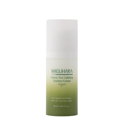 Miguhara - Green Tea Calming Essence Cream Origin - Nomierinošs Krēms ar Zaļo Tēju - 80ml
